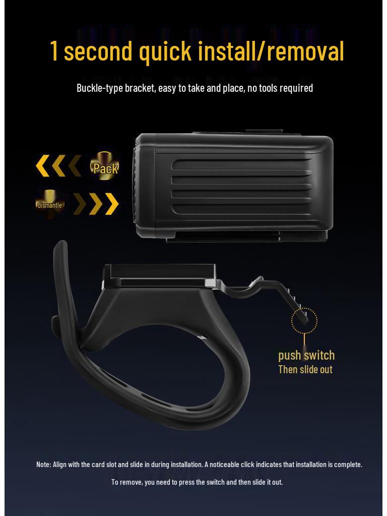 Rechargeable High Lumen Mini Bicycle Headlight for Night Riding