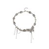 Ethnic Style Collarbone Chain Women'S Heavy Industry Retro Crystal Butterfly Fringed Necklace Temperament High-End Fashion Accessories