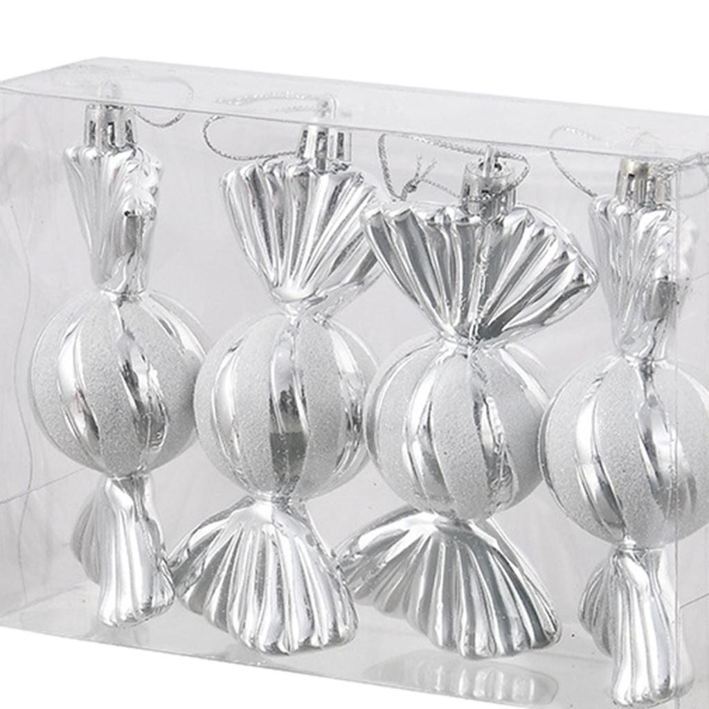 4 Pieces Christmas Candy Pendant Decoration Lovely Christmas Tree Ornaments with Rope for Birthday Festival Celebration