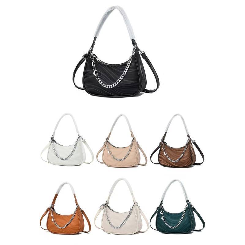 Borsa a tracolla alla moda in PU con catena per donna con tasca per smartphone per uso quotidiano