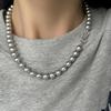 Simple long pearl necklace fashion ins design sense collarbone chain Y type personality temperament versatile item decoration