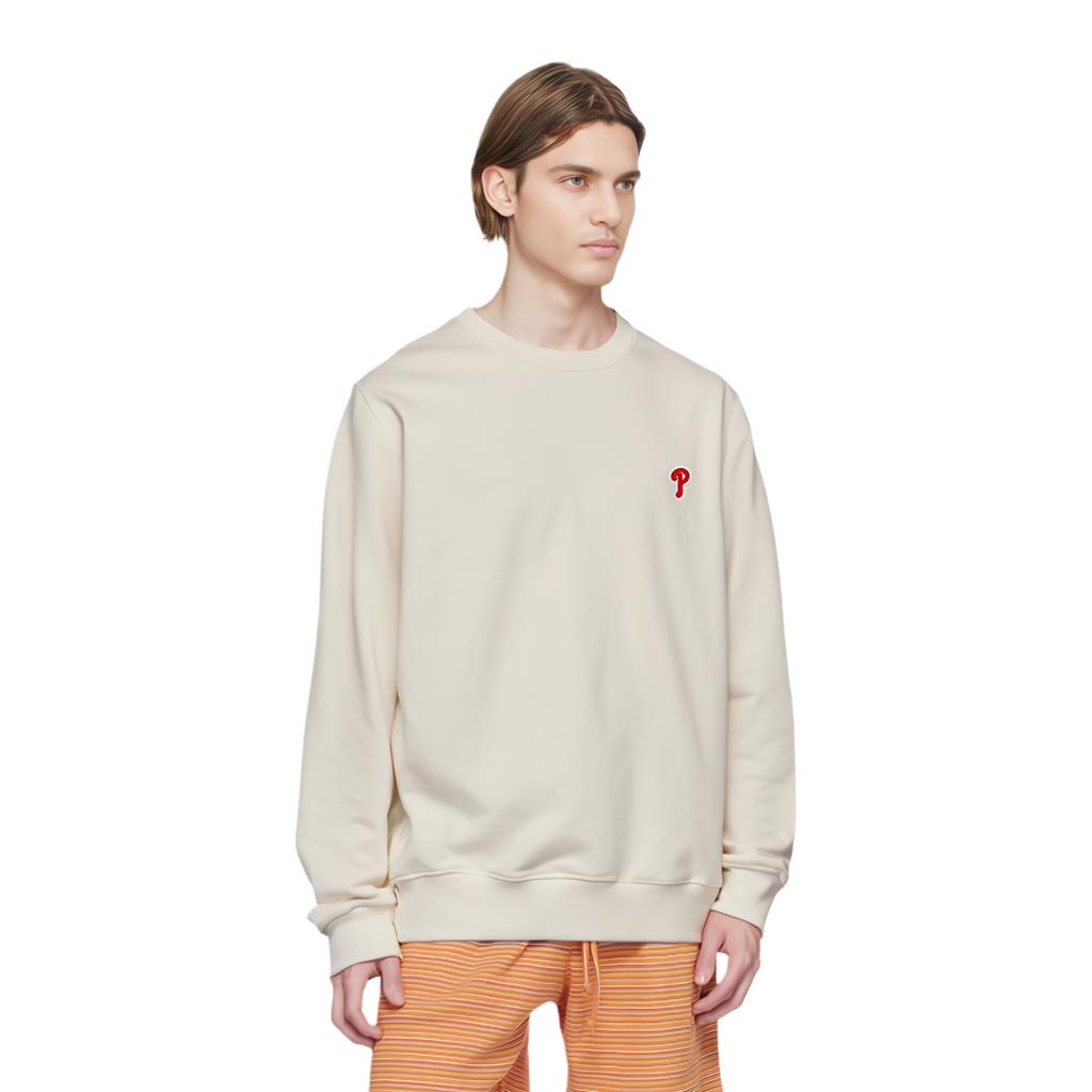 MLB Sweatshirts Unisex White Crew Neck Moderate Regular 31MT01011-10I