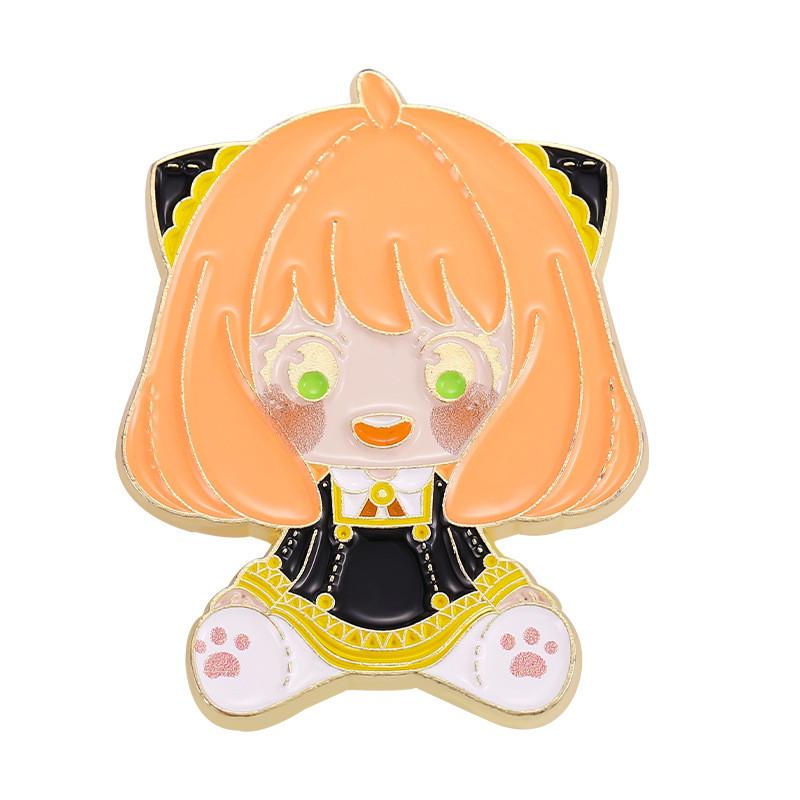 Adorable Cartoon Character Alloy Brooch Creative Anime Pin For Clothing Accessories
