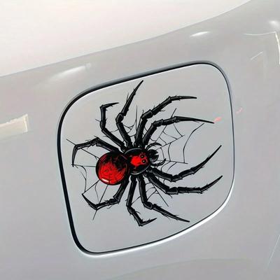 1 pièce Autocollants moto araignée drôle Imperméable DIY Panneaux latéraux moto Réservoir de carburant Carénage Autocollants en vinyle Décoration Halloween