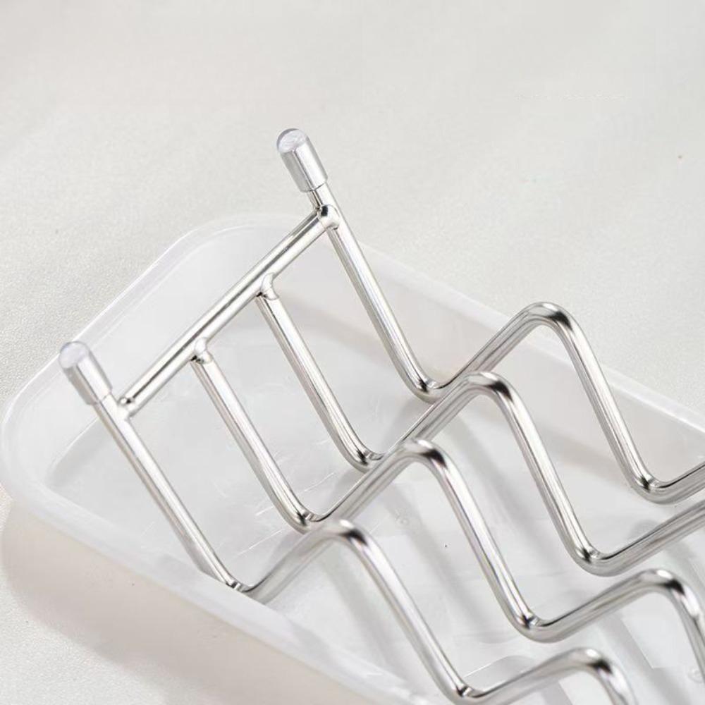 Stainless Steel Minimalist Soap Holder Draining Soap Dish for Bathroom Kitchen Creative Countertop Sink Soap Sponge Organizer