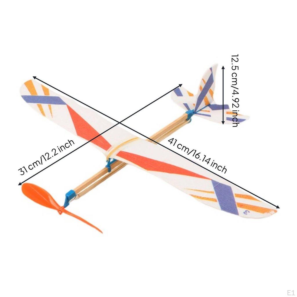 Rubber Band Powered Airplane, Foam Glider Model, DIY Educational Toy for Kids