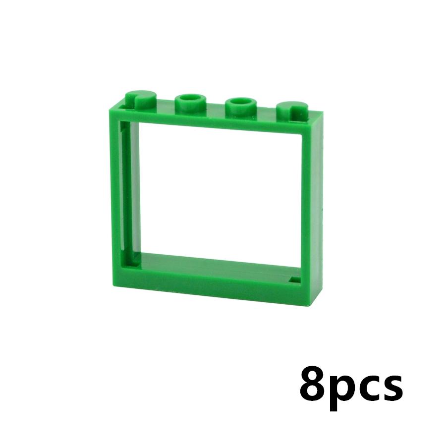 MOC Bricks Door Frame Glass Window 1x4x3 60594 60608 DIY Architecture House Building Blocks Toys Kids Educational Plastic Bricks