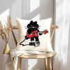 Katzenillustrationen Kissenbezug Weicher Plüsch Überwurf Kissenbezug Beidseitiger Dekorativer Kissenbezug Sofa Schlafzimmer Heimdekoration