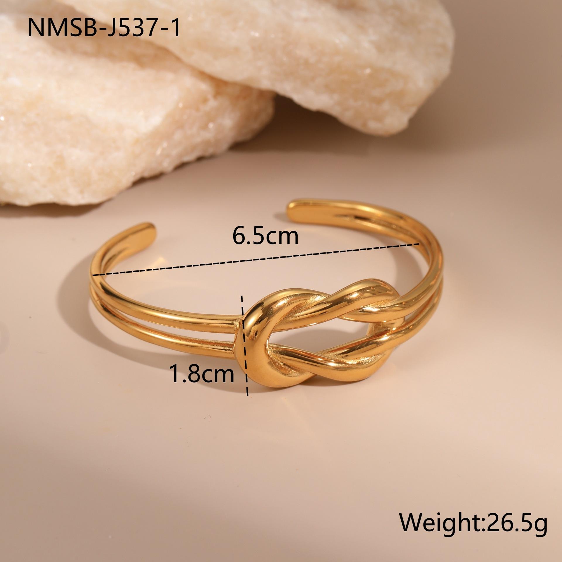 GEMCHIC Women s Stainless Steel Bangle Bracelet Gold Plated Two-Tone Geometric Design Fashion Jewelry