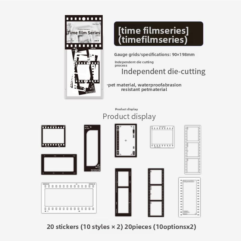 

Винтажная прозрачная рамка для пленки 20 шт. ПЭТ наклеек в упаковке Креативность Декоративный Ручной аккаунт Дневник Альбом Материал для скрапбукинга