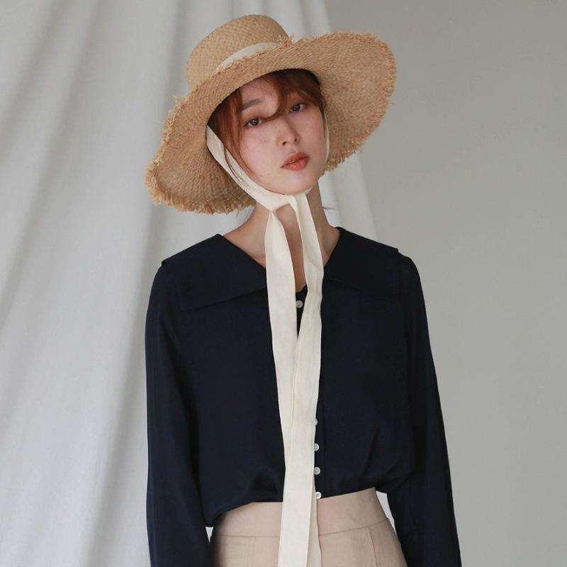 Outdoor Sun Hats Straw Hat Summer Ladies Sunscreen Beach Hat Bandage Beach Hats Women Fashion Accessories