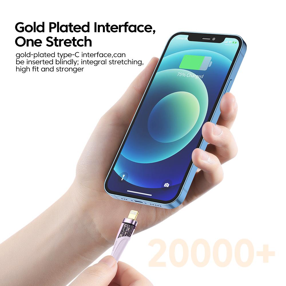 Cabo USB Essager para iPhone 13 12 11 Pro Max XS Xr 8 7 6 PD Cabo de carregamento rápido para iPad Pro Air 20W Tipo C Cabo Carregador