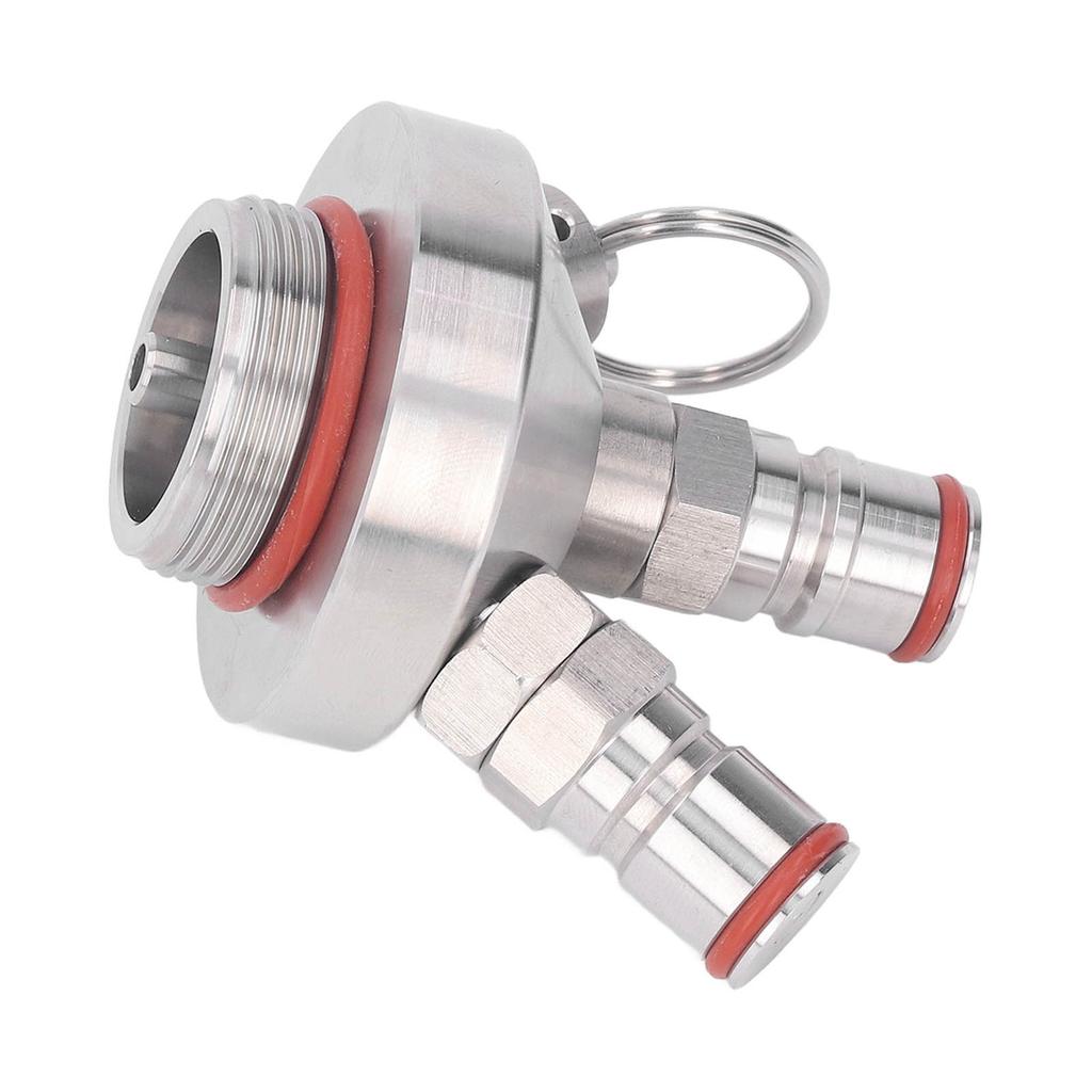 Mini Keg Dispenser Pivo Kohout Dvojitý Kulový Zámek Nerezová Ocel s Hadicí Náhradní Těsnicí Kroužek