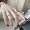 Adjustable Highend Square Zircon Ring For Women Elegant Minimalist Design Accessory Chic