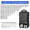 Screwdriver Precision 115 In 1 Set Magnetic Mini Screw Nuts Bits Multifunction Household Repair Tools Kit