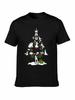 Broadway Christmas Tree Shirt Ultra Black Cotton Men TShirt   Cartoon T Shirt Men Unisex New Fashion Tshirt