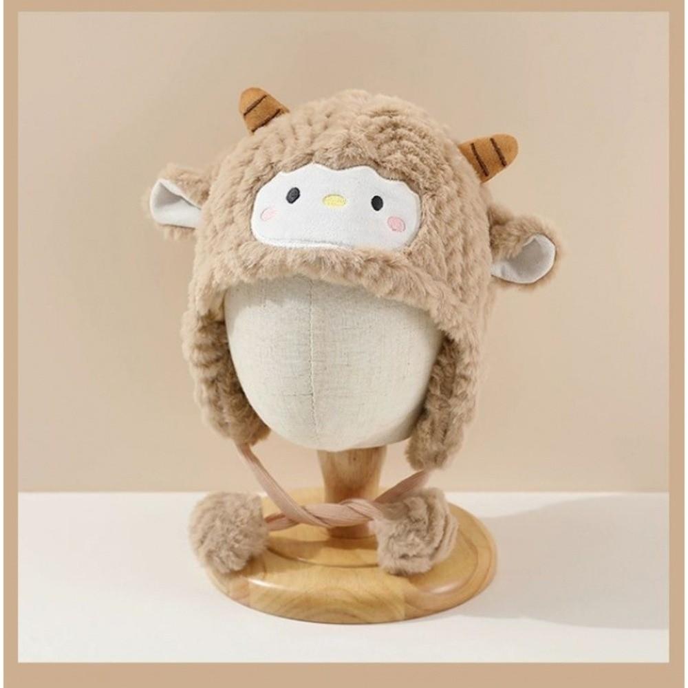 Breathable Toddler's Sheep Hat Cartoon Beanie Hat Cute Lamb Pullover Cap  Winter