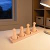 Wooden Fraction Puzzle with Base Hands-on Math Manipulative Educational