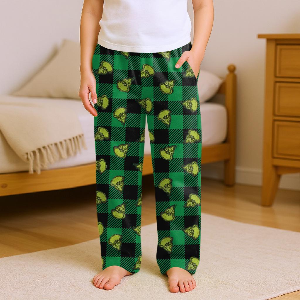 Fashionable Children's Versatile Print Pocket Casual Pants