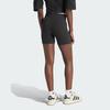 adidas Originals Tape Short Tights Color Block Ribbed Knit Sports Shorts Women Shorts Black IS2364