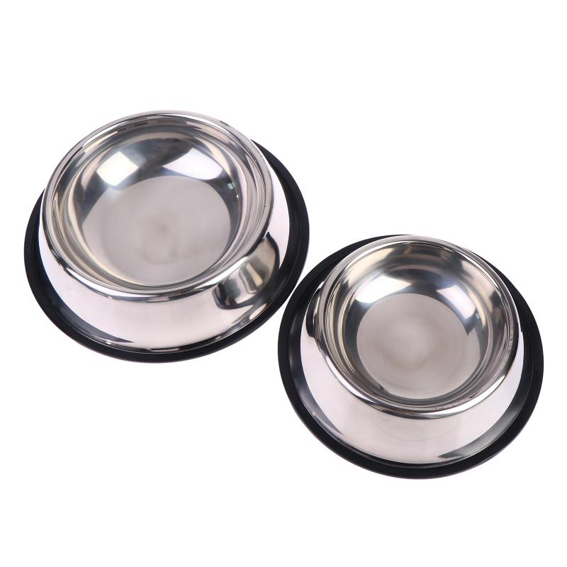 Stainless Steel Pet Dog Bowl Food Storage Container Dog Food Bowl Water Bottle Pet Bowl For Dog Cat Non-Slip Water Feeder Bowls