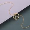 Kinitial Cute Cat Love Heart Pendants & Necklaces Classic Animal Necklace Fashion Gifts for Women Girl Birthday Party Jewelry