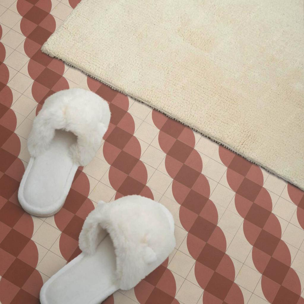 Komplet Kafelków Pcv Z Dekorem Do Kuchni Lub Łazienki Geometryczny Wzór Falisty 20X20X20 Cm