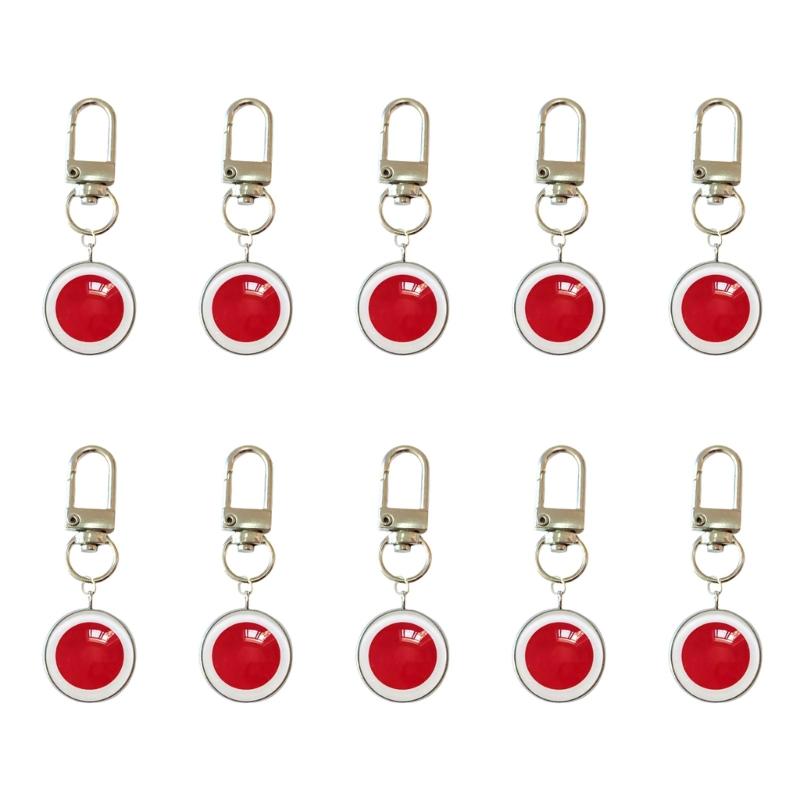 Set Of 10 Piece Stylish Soccer Keychains With National Flags Ideal For Gifts Travel Or Daily Use As A Fun Accessory
