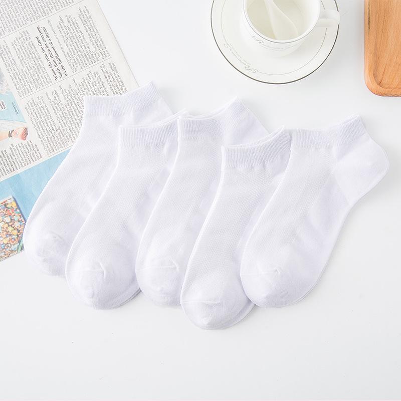 Summer Cotton Socks Men'S Sports Mesh Men'S Boat Socks Solid Color Short Socks Sweat-Absorbing Breathable Socks Stall