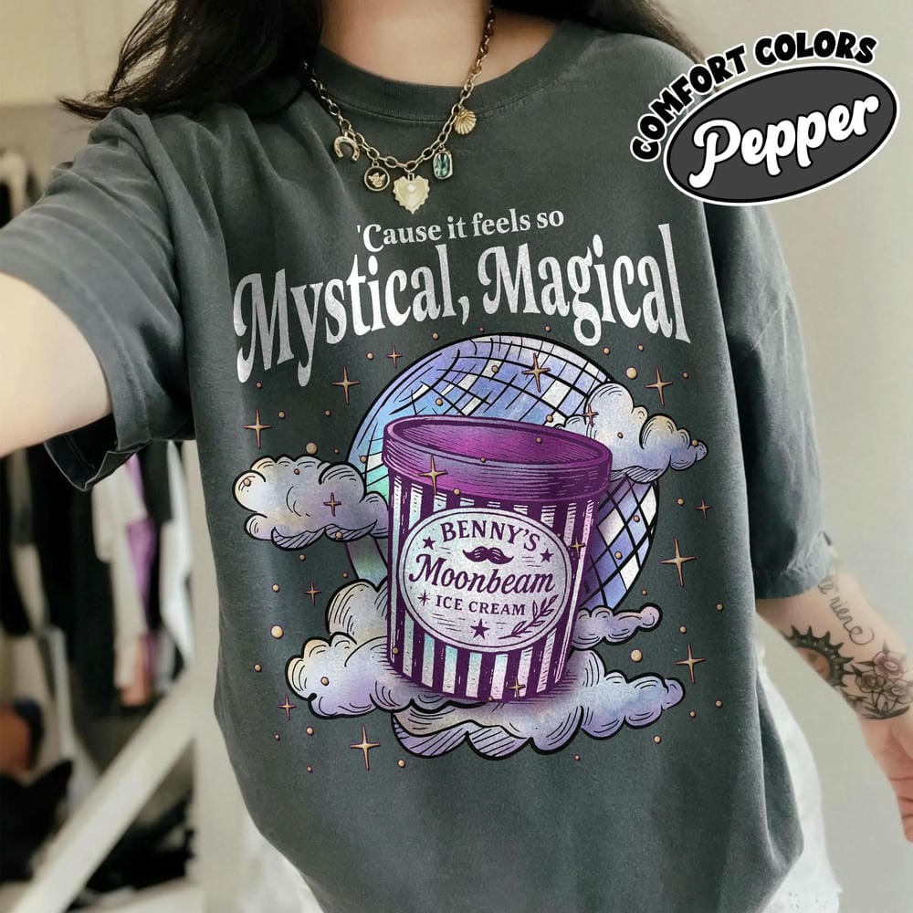 Moonbeam Ice Cream Instant Comfort Shirt Tour Album 2025 Concert Clipart Unisex Top Vintage Dark Academia Bookish Literary Shirt