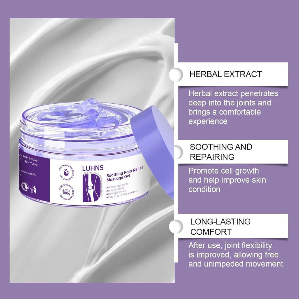 Gel per Massaggio del Corpo per Articolazioni, Ginocchia e Spalle—Crema Lenitiva per Massaggio Topico