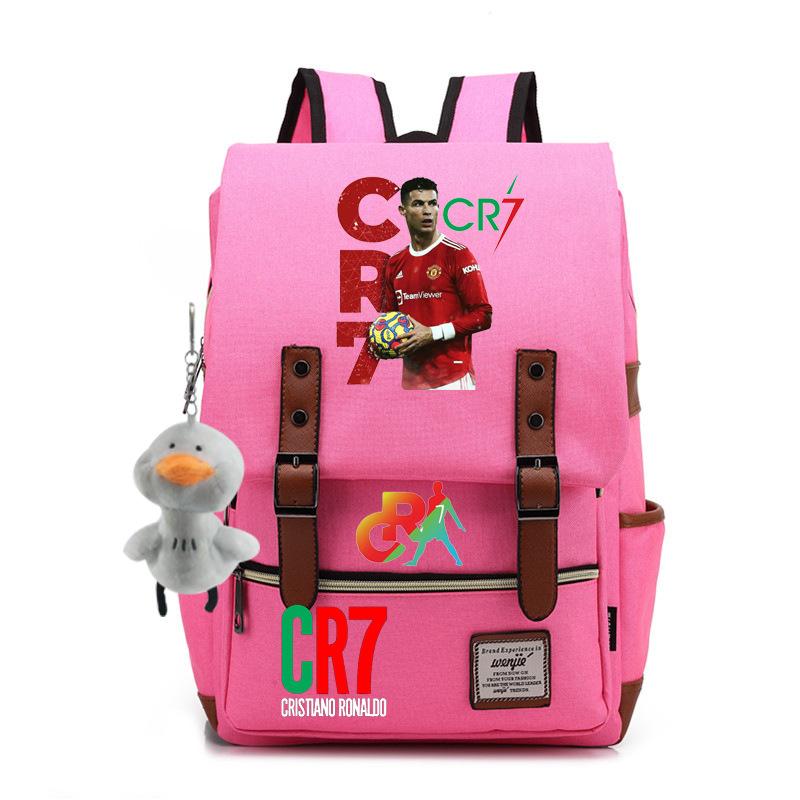 Fashion Anime CR7 Teen Student School Bag Men s and Women s Casual Backpack