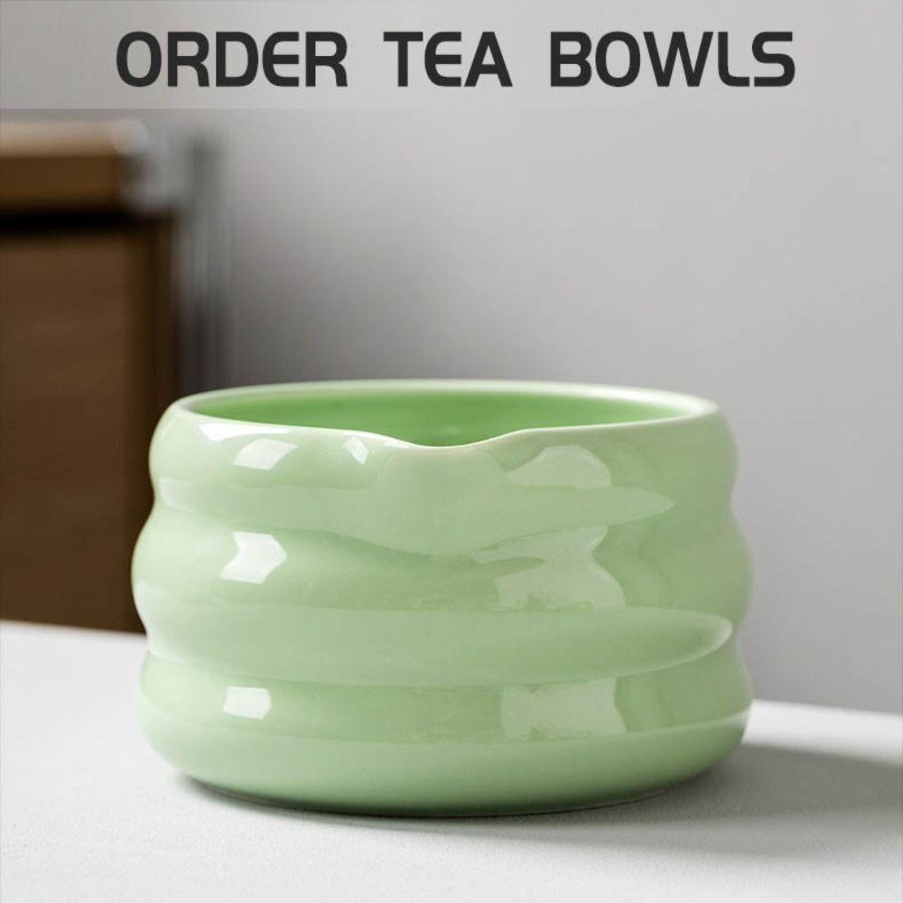 Tigela de Cerâmica para Matcha Lisa Ferramenta para Cerimônia do Chá Alta Qualidade Copo para Preparar Chá Verde Louça de Chá