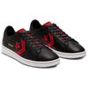 Converse Cons Pro Leather Vintage Colour-Blocking Casual Abrasion Resistant Low-Top Board Shoes Unisex Styles Black, Red and White