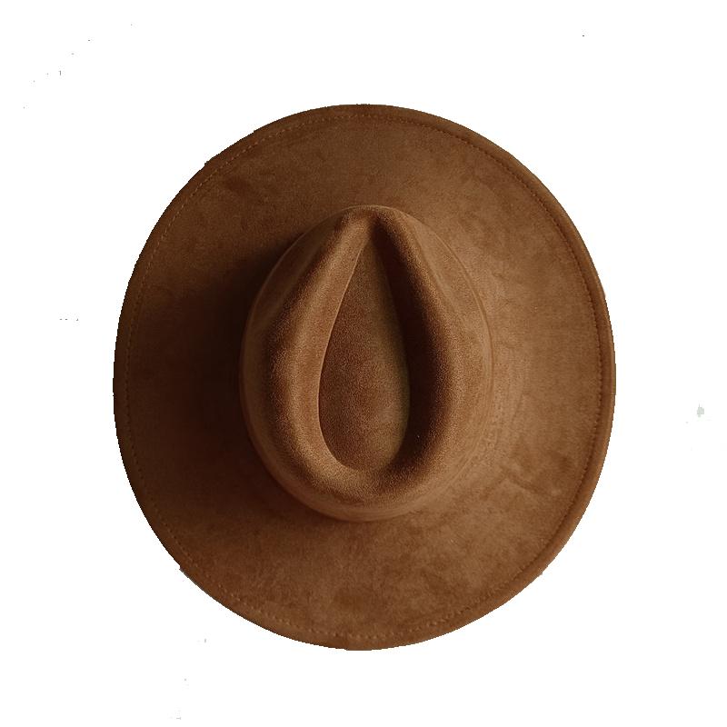 For Burning Vegan Suede Fedora Rancher Hats Blank Hats Multicolor Heart Shaped Top 9.5Cm Brim Unisex Jazz Hat Church Hat