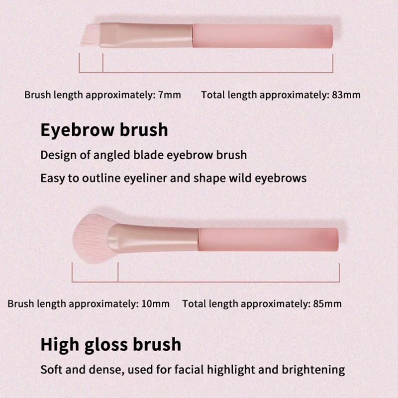 10Pcs Synthetic Makeup Brushes Professional Foundation Powder Concealers Eye Shadows Soft Handle for Face