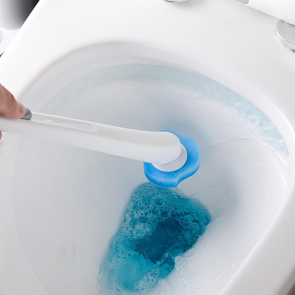 Disposable Toilet Bowl Brush With Replacement Heads Cleaning Brush Sets Long Handle Household Flexible Bathroom Accessories