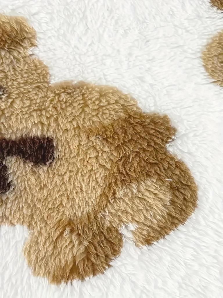 2025 European & American Women's Bear Pattern Furry Long Pants - Autumn/Winter Fashion