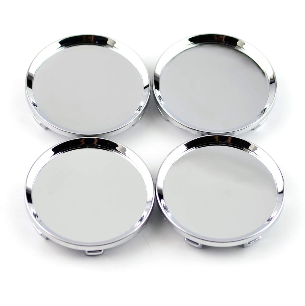 Rhinotuning Wheel Center Caps 64mm 61mm 4pcs Plated Silver Wheel Cover Center Cover