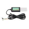8 in 1 Soil Tester IP68 Water Proof Soil Temperature Humidity EC PH NPK Salinity Sensor with Stainless Steel Probes for Greenhouse Breeding Soil