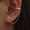 Shiny Zircon Chain Clip Earrings Ear Cuff Style Tragus Earrings Helix Earrings  Fashion Jewelry