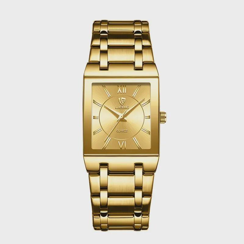 

Luxury Golden Quartz Wristwatches For Women Fashion Waterproof Ladies Mens Watches Relogio Feminino Men