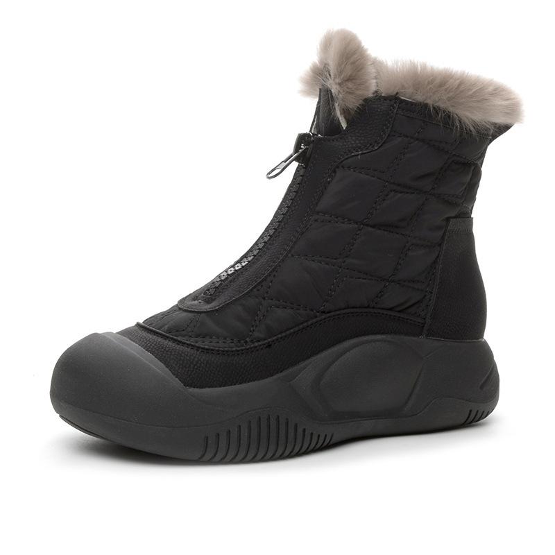 Cold-resistant large cotton shoes, new muffin thick-soled wool cotton shoes