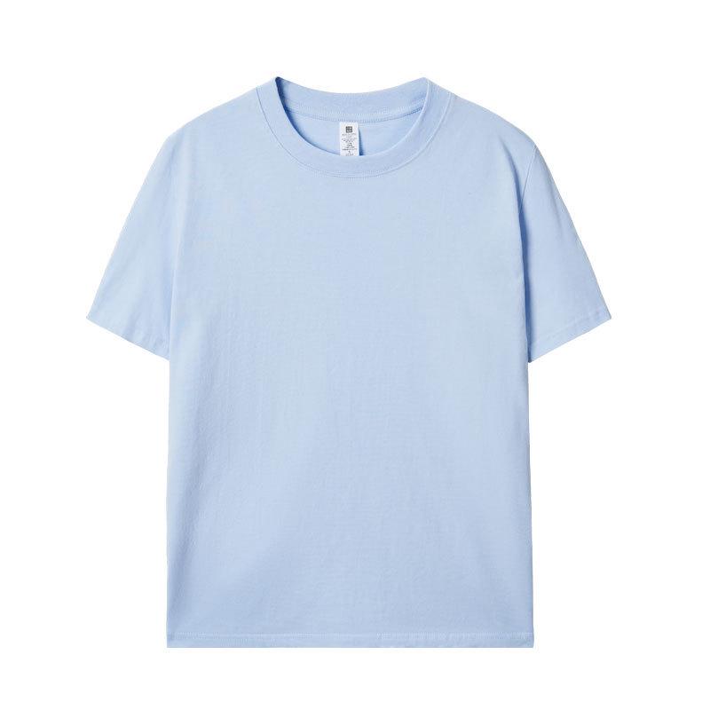 2025 Unisex Heavyweight Pure Cotton White Short Sleeve Basic T-Shirt - Trendy Summer Style