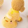 Warm Dog Plush Jumpsuit Cozy Cartoon Four Legged Plush Coat Soft Fleece Animal Pattern Dog Cotton Jacket Autumn Winter