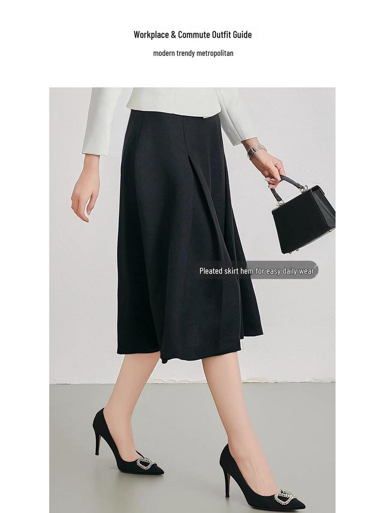 Autumn-Winter Fashion Retro Slim Fit Women's Skirt Suit - Professional Formal Workwear