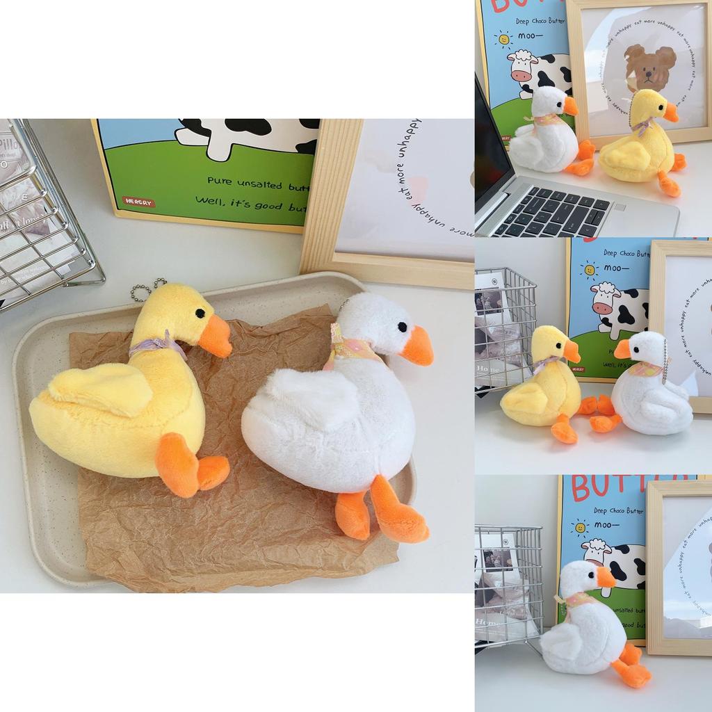 Adorable Plush Duck Scarf Toy Mini Keychain Wedding Toss Gift Cute Animal Doll