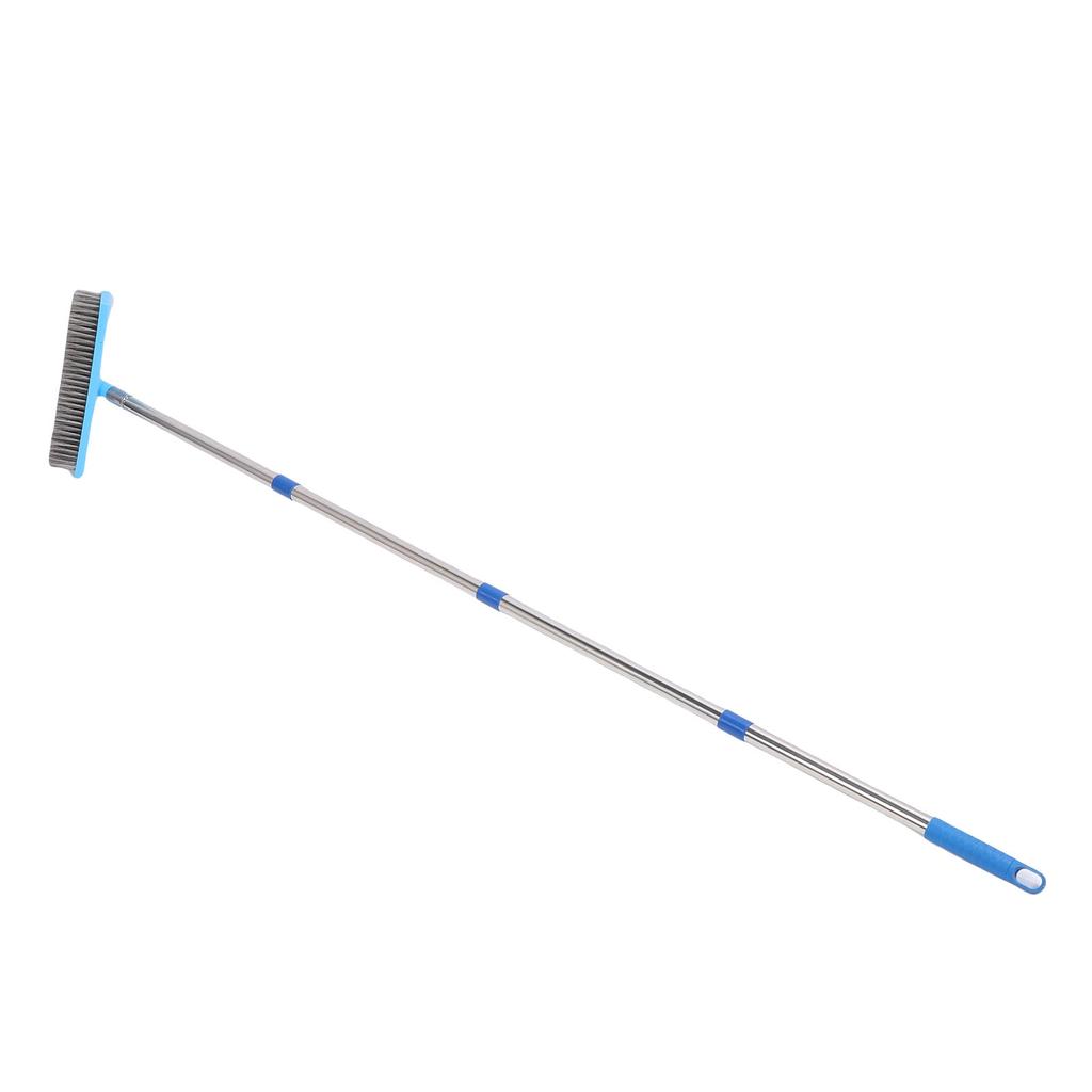 30cm Heavy Duty Steel Wire Broom Stainless Steel Telescopic Handle Outdoor Floor Scrub Brush 160cm   62.99in
