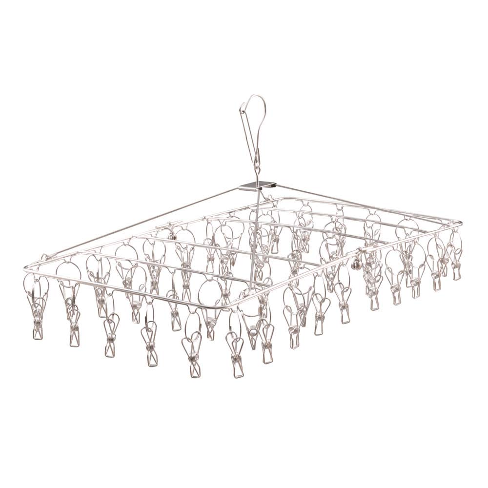 

Iris Ohyama Прищепки для одежды из нержавеющей стали 50 штук, Вешалка для одежды, Прищепка, Полностью из нержавеющей стали, Устойчивые к ржавчине, Для использования в помещении/на улице, Вращающиеся, PIH-50SH