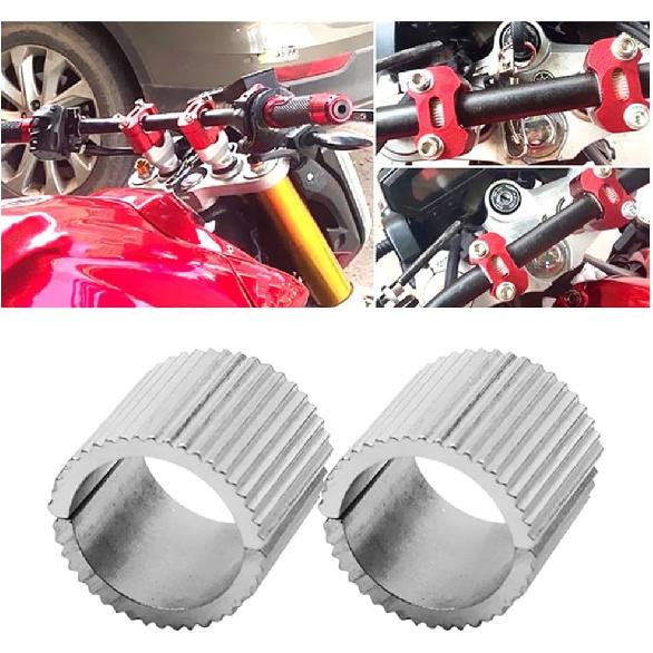8 PCS Handlebar Shim,7/8" to 1" Aluminum Alloy Motorcycle Bar Spacer for 22 mm Diameter Motorcycle Handlebars